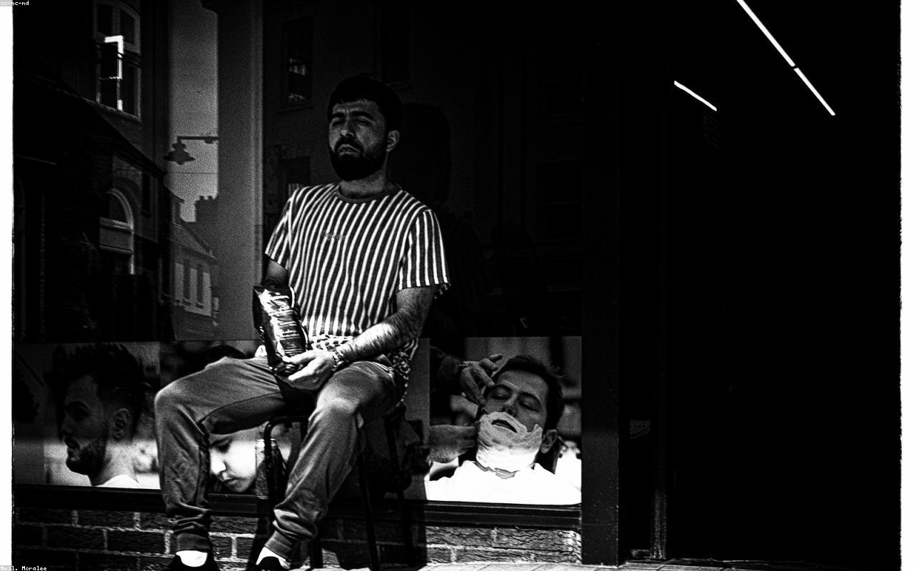 Inside the Iron & Oak barbershop